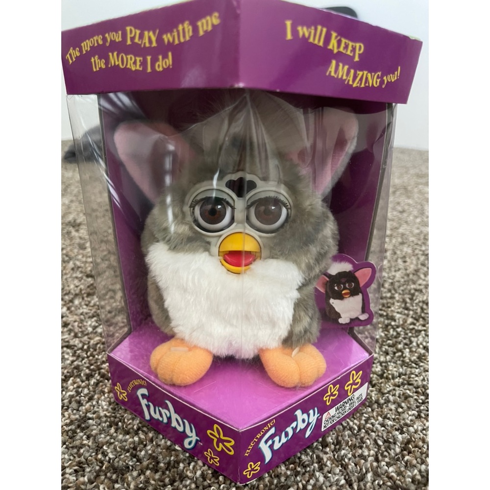 NEW IN BOX Original Furby First Edition Grey White